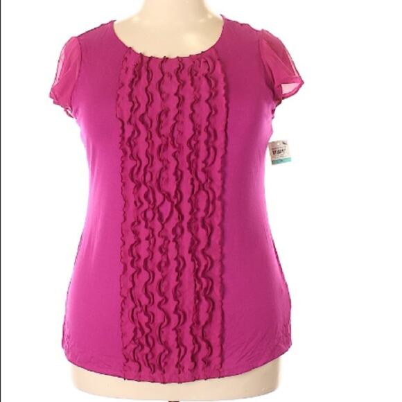 Charter Club Ruffled Scoop Neck Casual Top - Picture 2 of 6